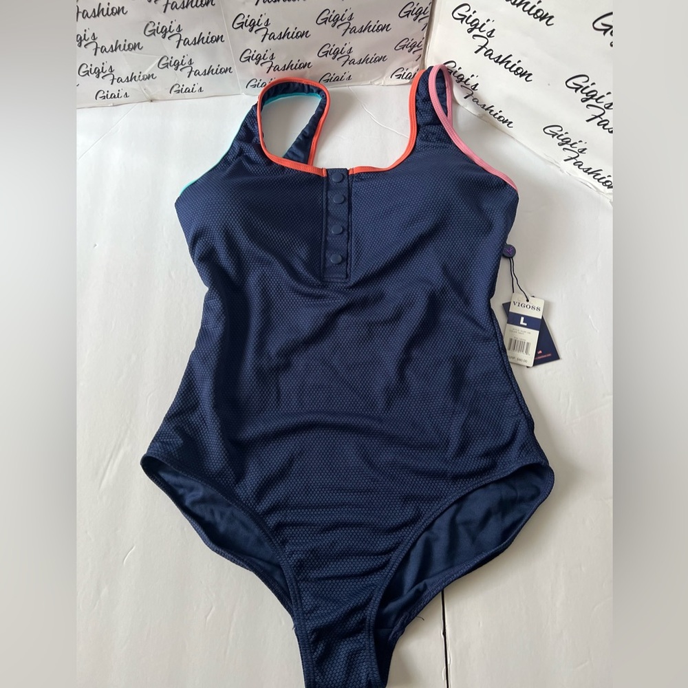 One-Piece Swimsuit with Placket for Women from Vigoss
